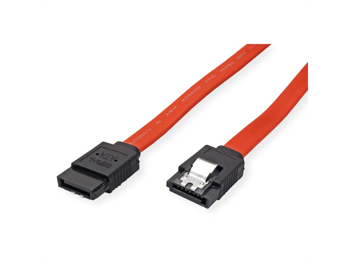 VALUE Internes SATA 6.0 Gbit/s HDD-Kabel mit Schnappverschluss, 0,5 m