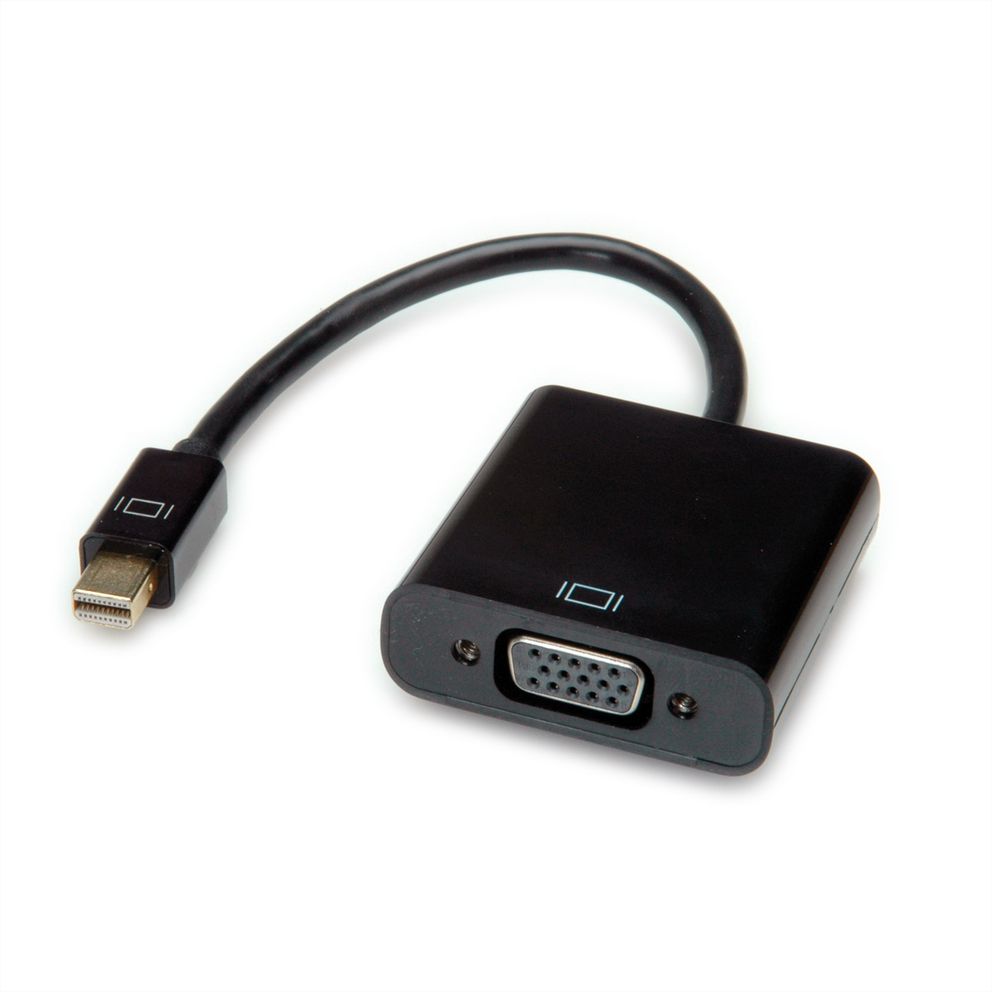 VALUE Mini DisplayPort-VGA Adapter, Mini DP ST - VGA BU, Aktiv - SECOMP ...