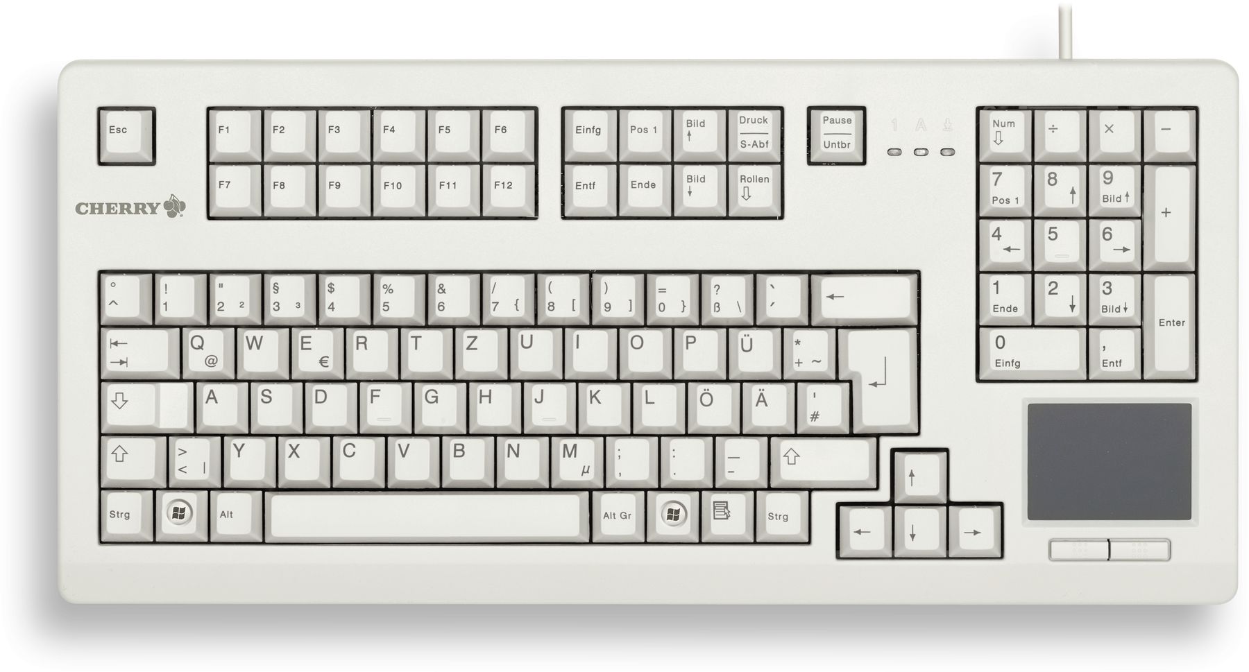 Cherry Touchboard G80 1190 Tastatur Usb Qwertz Deutsch Grau Secomp Gmbh