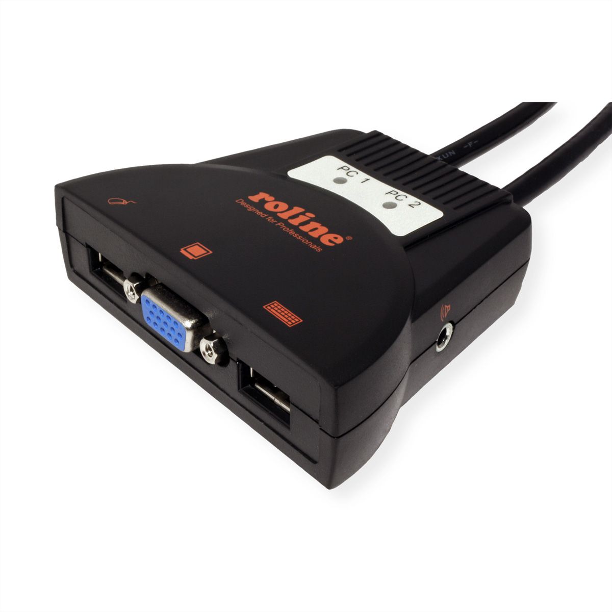 ROLINE KVMSwitch 'Star' 2 PCs, VGA, USB, Audio GmbH