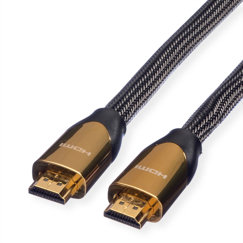 ROLINE 4K PREMIUM HDMI Ultra HD Kabel mit Ethernet, ST/ST, schwarz, 2 m - SECOMP GmbH