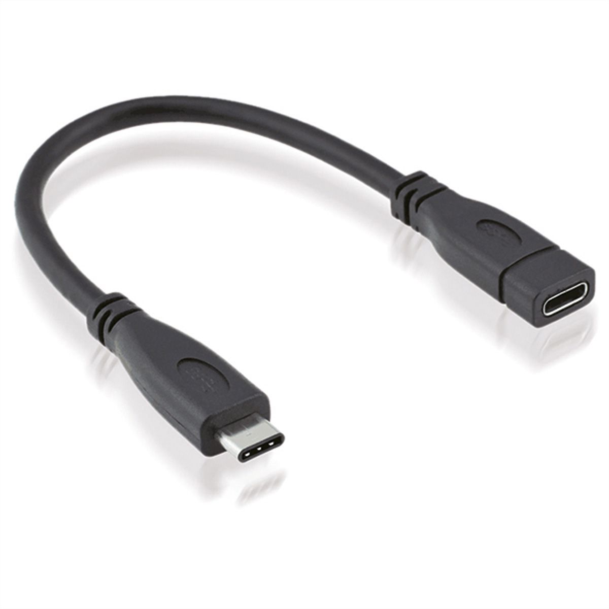 Roline Usb 3 2 Gen 2 Typ C Kabelverlangerung C C St Bu Schwarz 0 15 M Secomp Gmbh