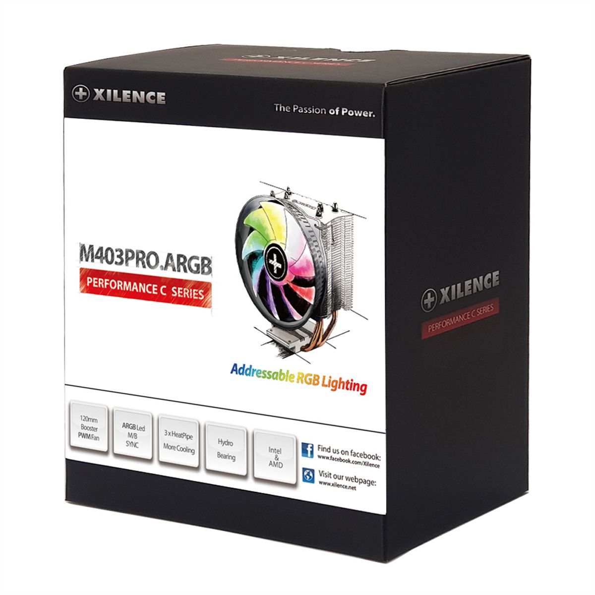 XILENCE Performance C CPU cooler M403PRO.ARGB, AMD & Intel - SECOMP GmbH