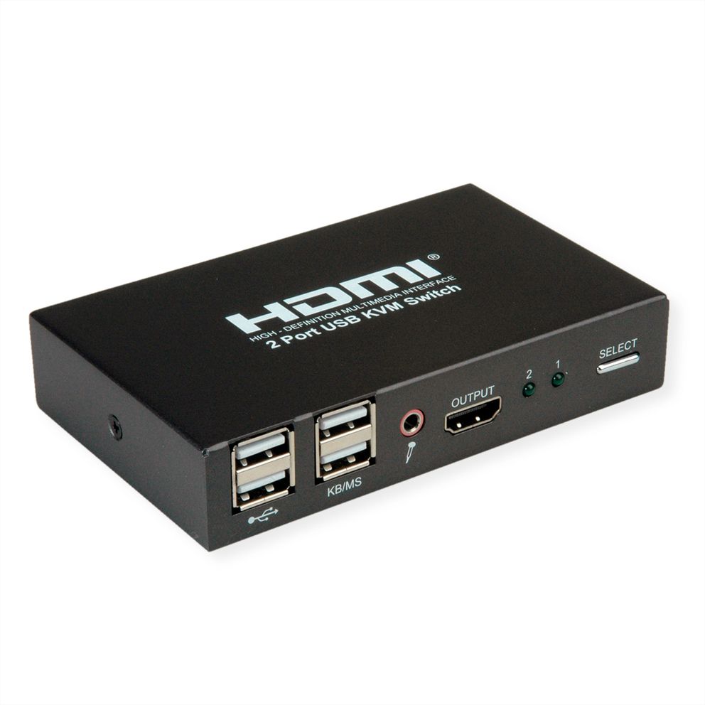 ROLINE KVM Switch, HDMI 4K, USB, 1 User 2 PC GmbH