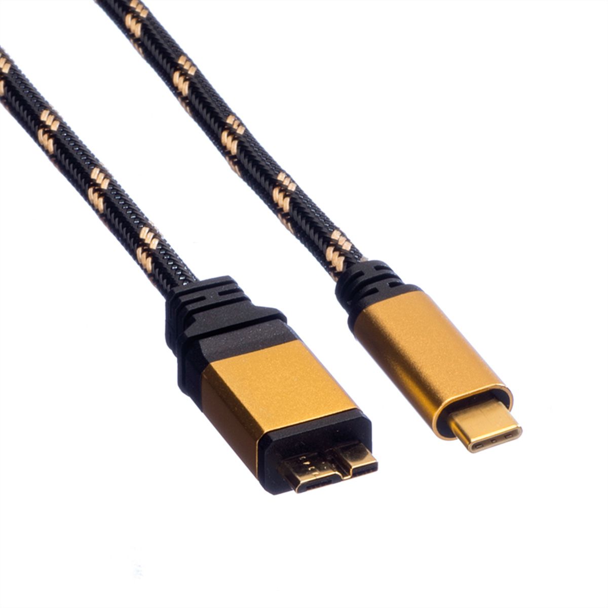 ROLINE GOLD USB 3 2 Gen 1 Kabel C Micro B ST ST Retail Blister 0 5