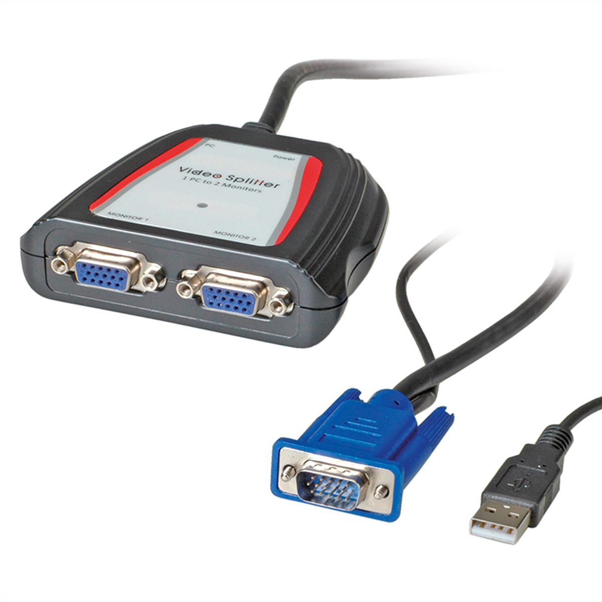 VALUE Portabler VGA Video-Splitter, 2fach, 250MHz - SECOMP GmbH