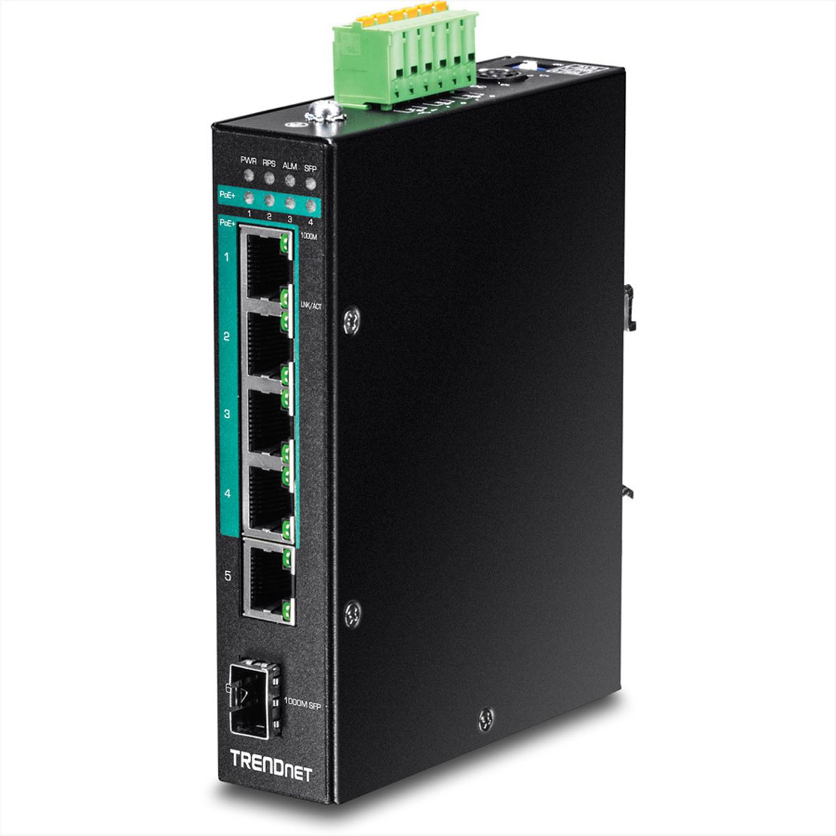 TIPG541i 6Port Switch PoE+ Industrial Gigabit Layer 2 DIN