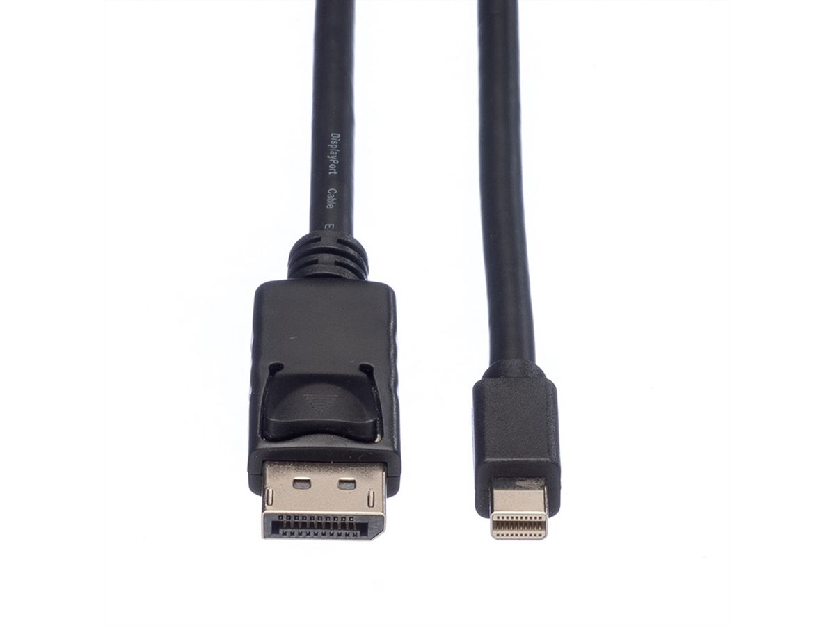 ROLINE GREEN DisplayPort Kabel, DP ST - Mini DP ST, TPE, schwarz, 5 m