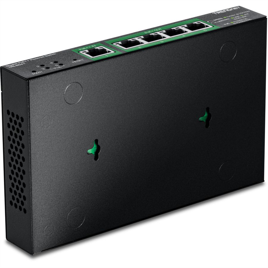 TRENDnet TPE-B541 Gigabit PoE++ Powered  5-Port Managed Switch PoE Passthrough