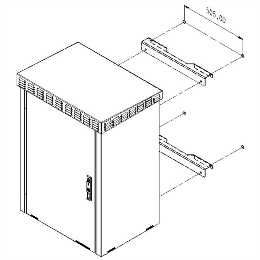 SCHROFF Wandbefestigung - OD WANDBEFESTIG. SET UNIBODY