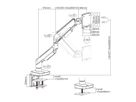 ROLINE LCD-Arm, Tischmontage, Gasfeder, 5 Gelenke, 17-49 Zoll, bis 20 kg
