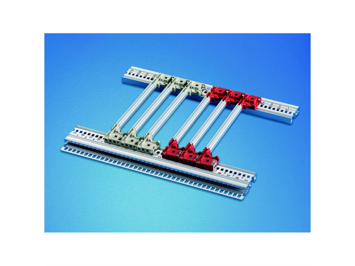 SCHROFF Führungsschiene mit Codierung, Nutbreite 2,5 mm, Einzelteile für Sonderlängen - FUEHRUNGSSCH PROF 2.5 280T