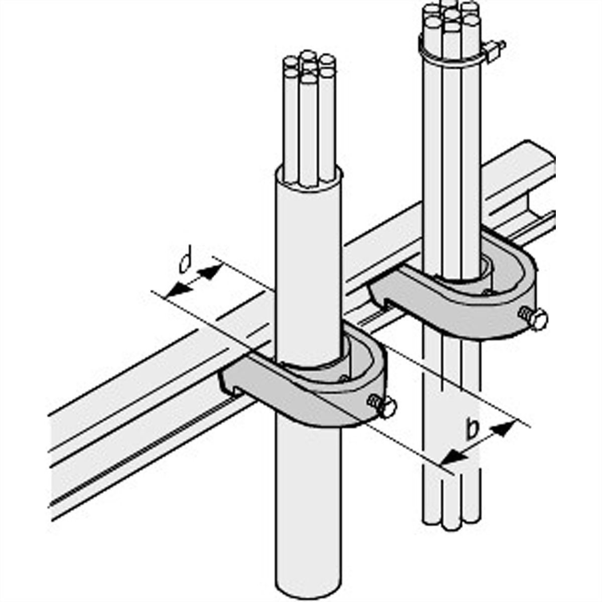 SCHROFF Kabelschellen - KABELSCHELLEN 34-38 45B (10X)