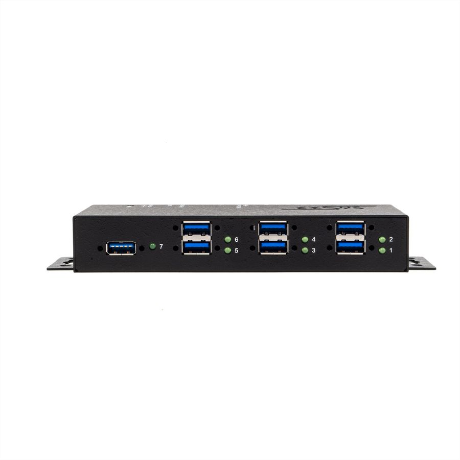 EXSYS EX-1517HMVS 7 Port Managed USB 3.2 Gen1 Metall HUB mit 15KV EDS Überspannungs-Schutz