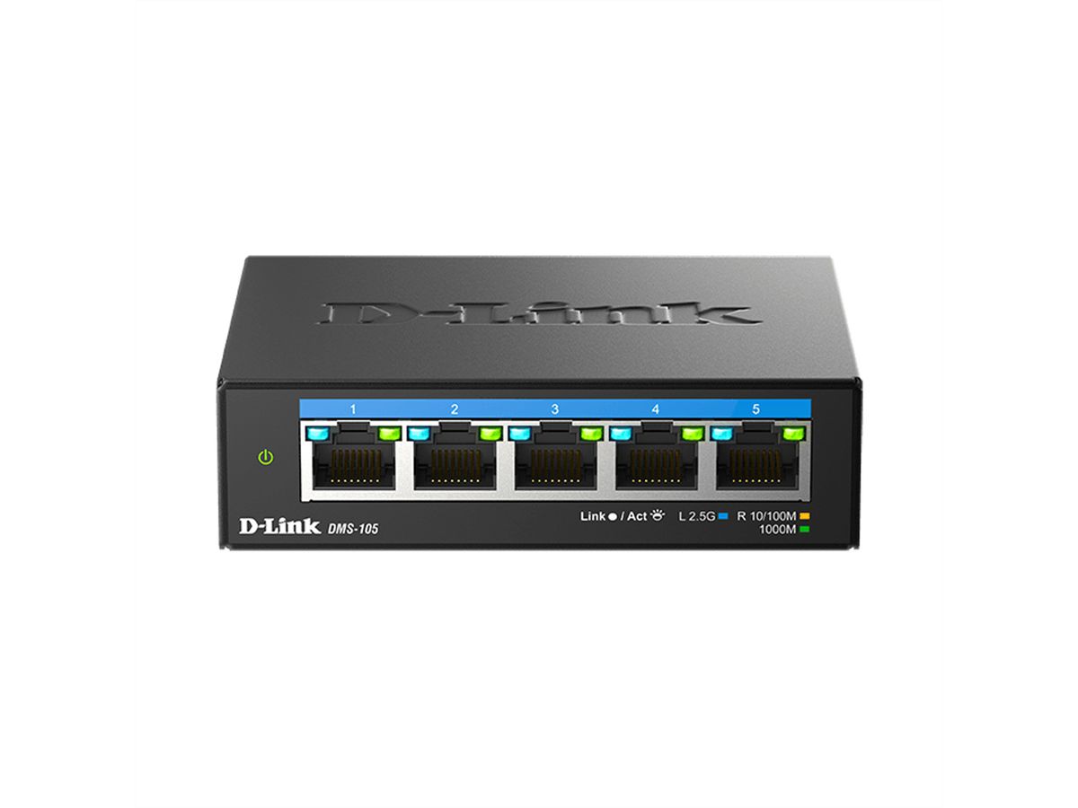 D-LINK DMS-105/E 5-Port Switch, Multi-Gigabit Unmanaged