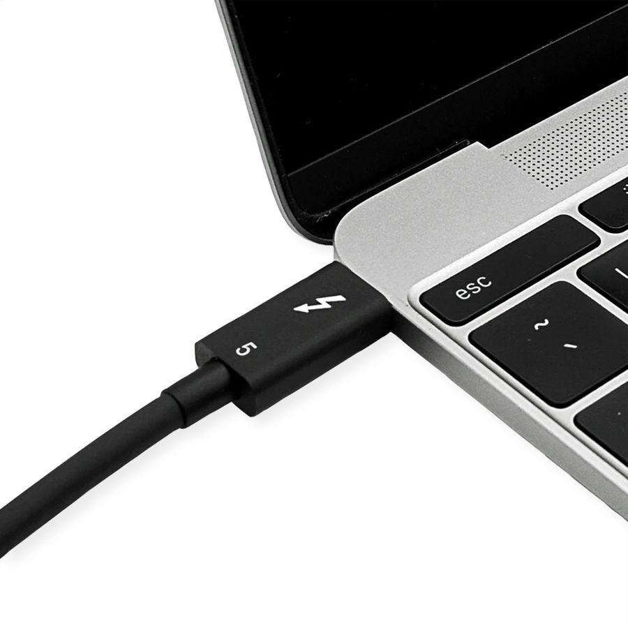 ROLINE Thunderbolt™ 5 Kabel, USB C-C, ST/ST, 8K UHD-2, 80Gbit/s, 240W, passiv, schwarz, 0,5 m