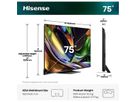 Hisense TV 75UR8DS 75", RGB Mini LED 4K, 180Hz, 3500 Nits