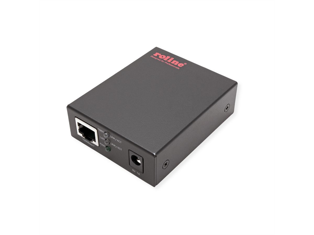 ROLINE 10/100/1000Base-T to Dual-speed Fiber Media Converter