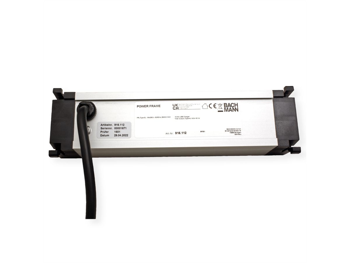 BACHMANN POWER FRAME 2xUTE 1xUSB Charge Strom 2,0m AEH