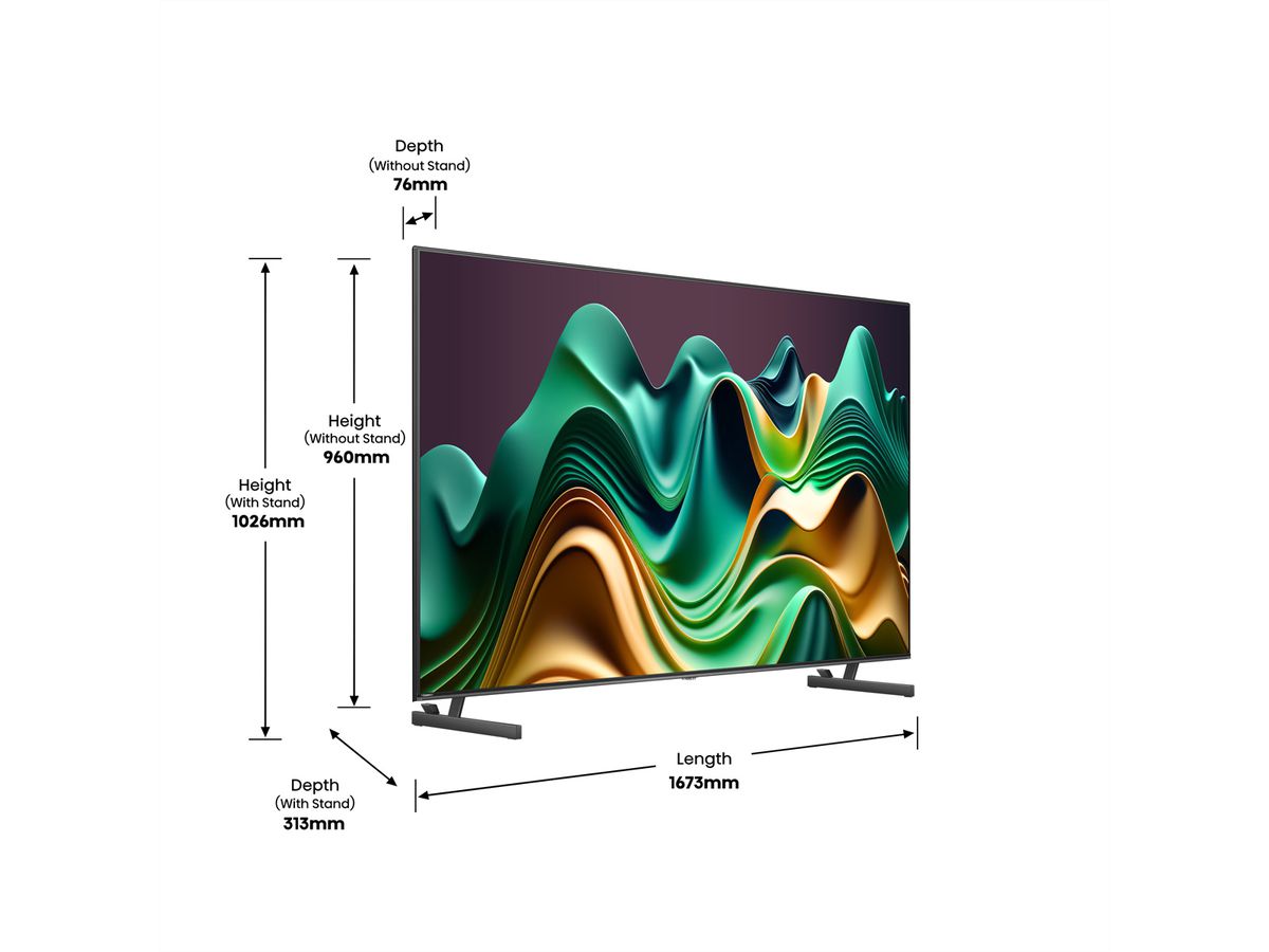 Hisense TV 75U6NQ, 75", ULED 4K, Mini LED, 60Hz