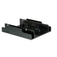 ROLINE Montageadapter, 3,5 Zoll Rahmen für 2x 2.5 HDD, schwarz