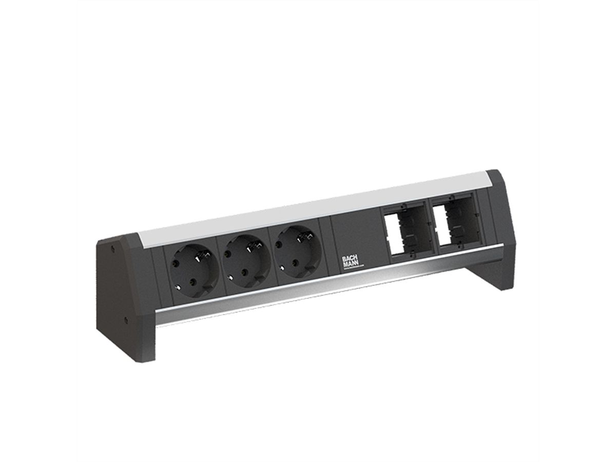 BACHMANN DESK 3xCEE7/3 sw 2xCM, 1m 3G1,5mm² GST18