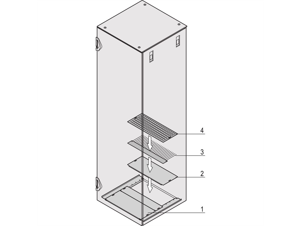 SCHROFF Bodenblech, mehrteilig - BODENBL.VARI.600B 800T 7021