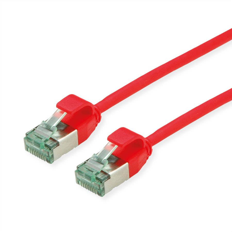 ROLINE RM U/FTP DataCenter Patchkabel Cat.6A (Class EA), slim, rot, 0,3 m