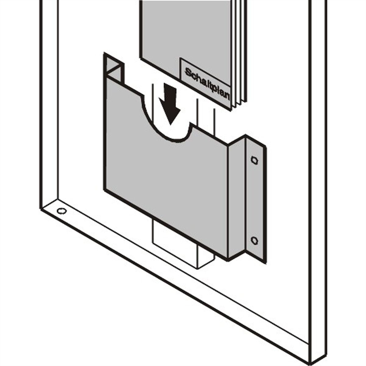 SCHROFF Schaltplantasche - SCHALTPLANTASCHE A4 RAL 7035
