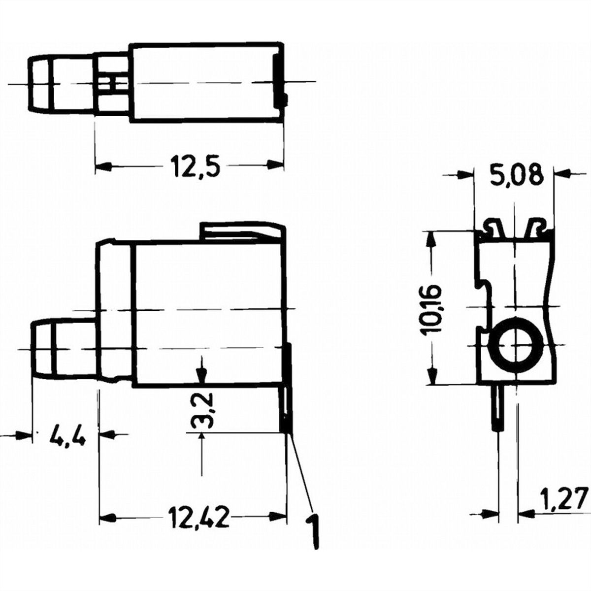 SCHROFF Prüfbuchse x 2 mm - PRUEFBUCHSE 2.0 SINGLE KURZ