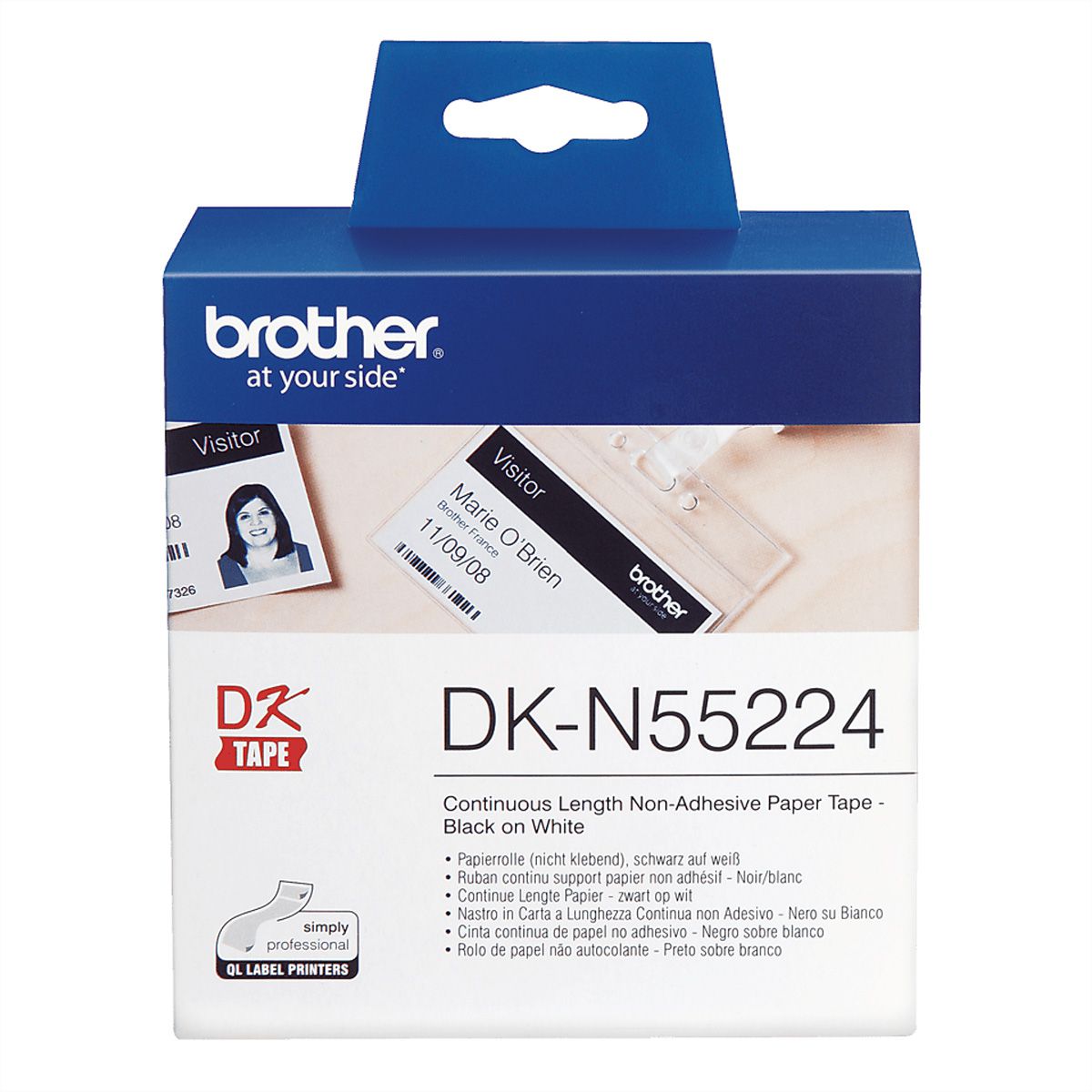 BROTHER Endlos-Etiketten Papier NICHT KLEBEND, weiss - Electronic Components GmbH