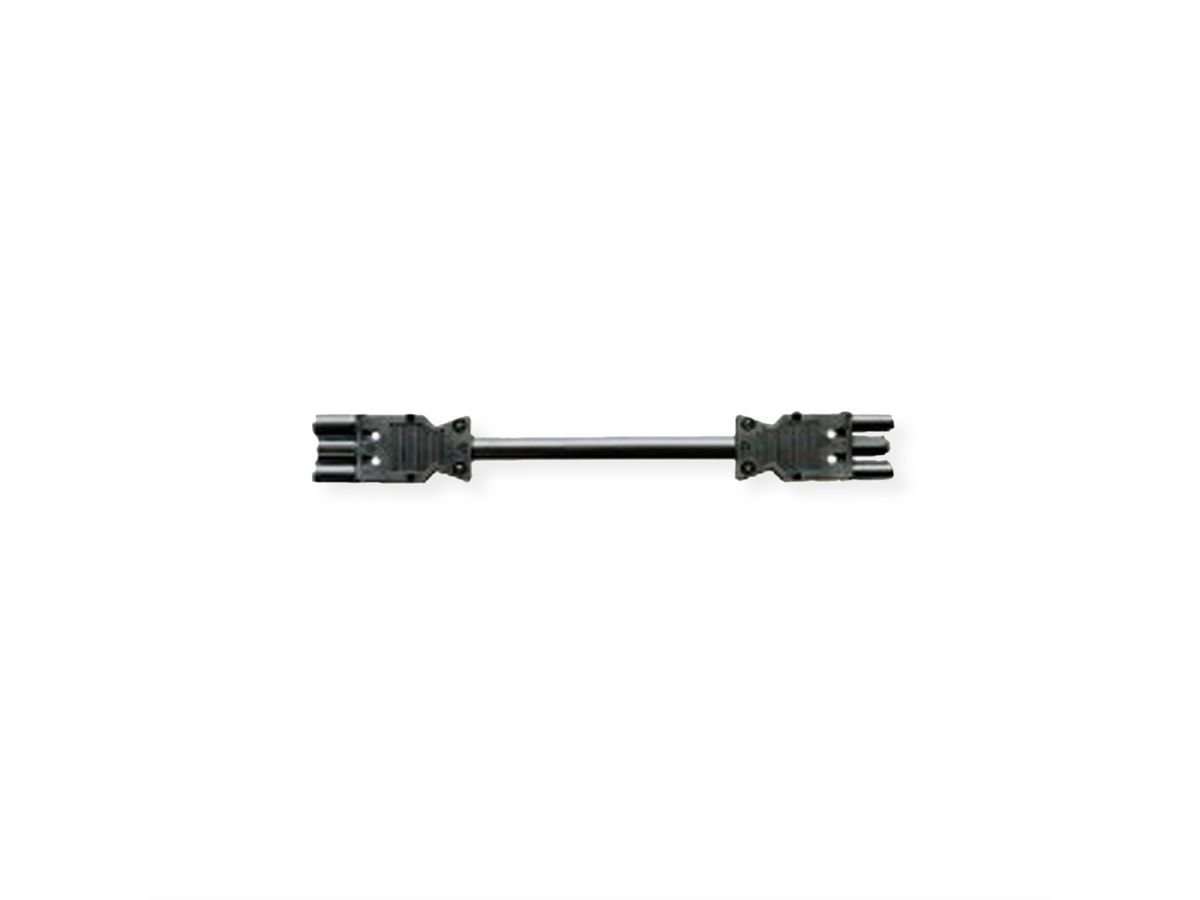 BACHMANN Geräteverlängerung GST18-3 Stecker/Kupplung, Halogenfrei, schwarz, 2 m