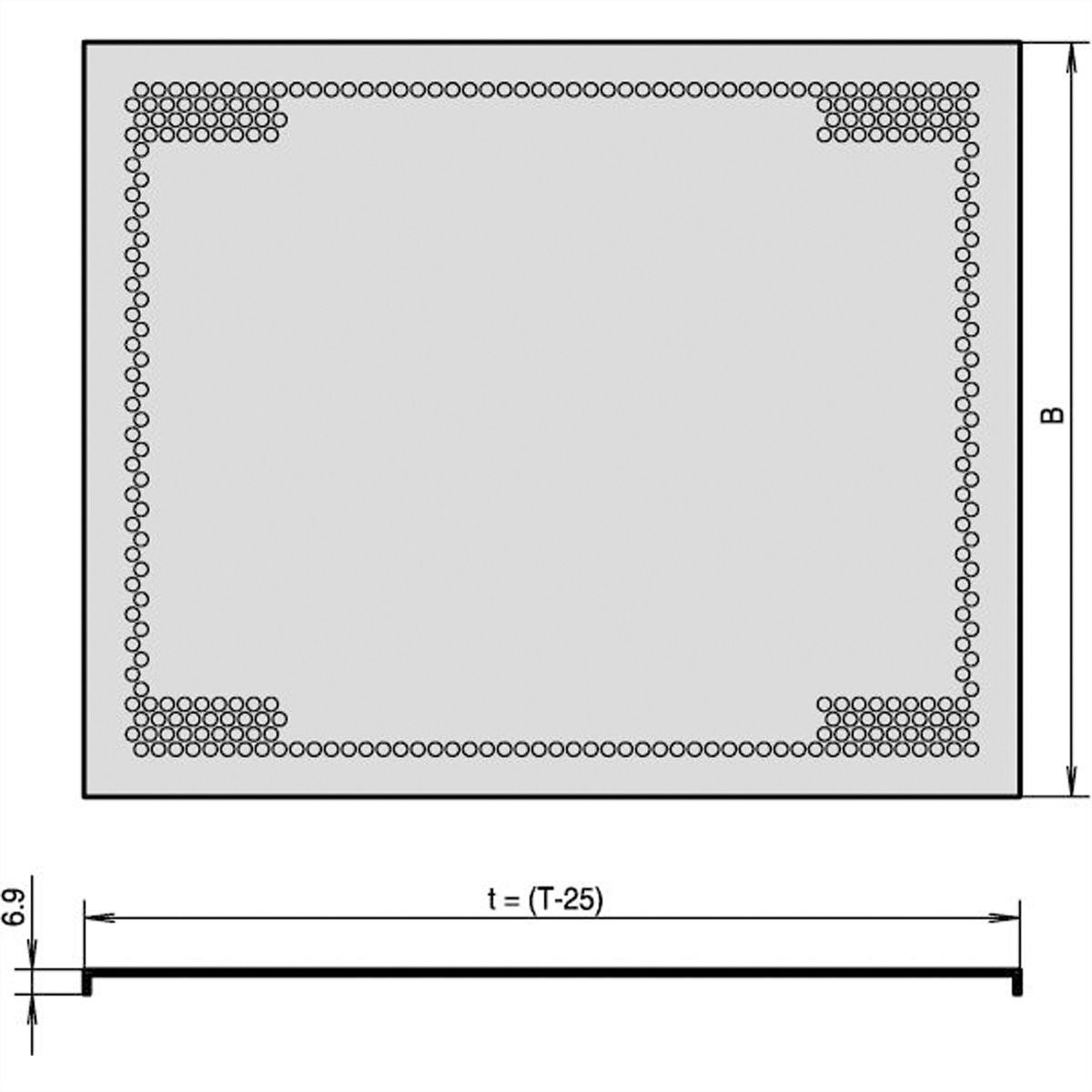 SCHROFF Abdeckblech, universal für spezielle Leiterkartentiefen - ABDECKBLECH EMC 63TE 295T 2ST