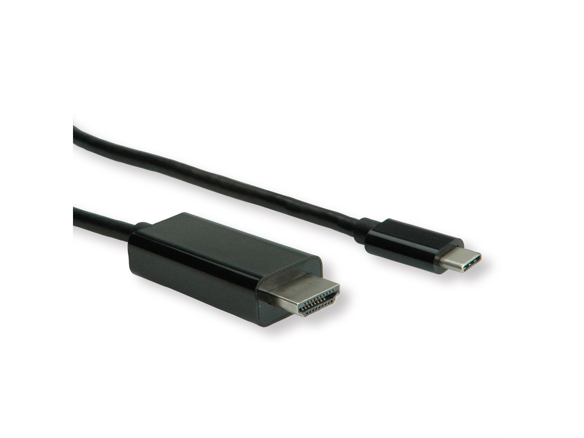 ROLINE USB Typ C - HDMI Adapterkabel, ST/ST, 1 m