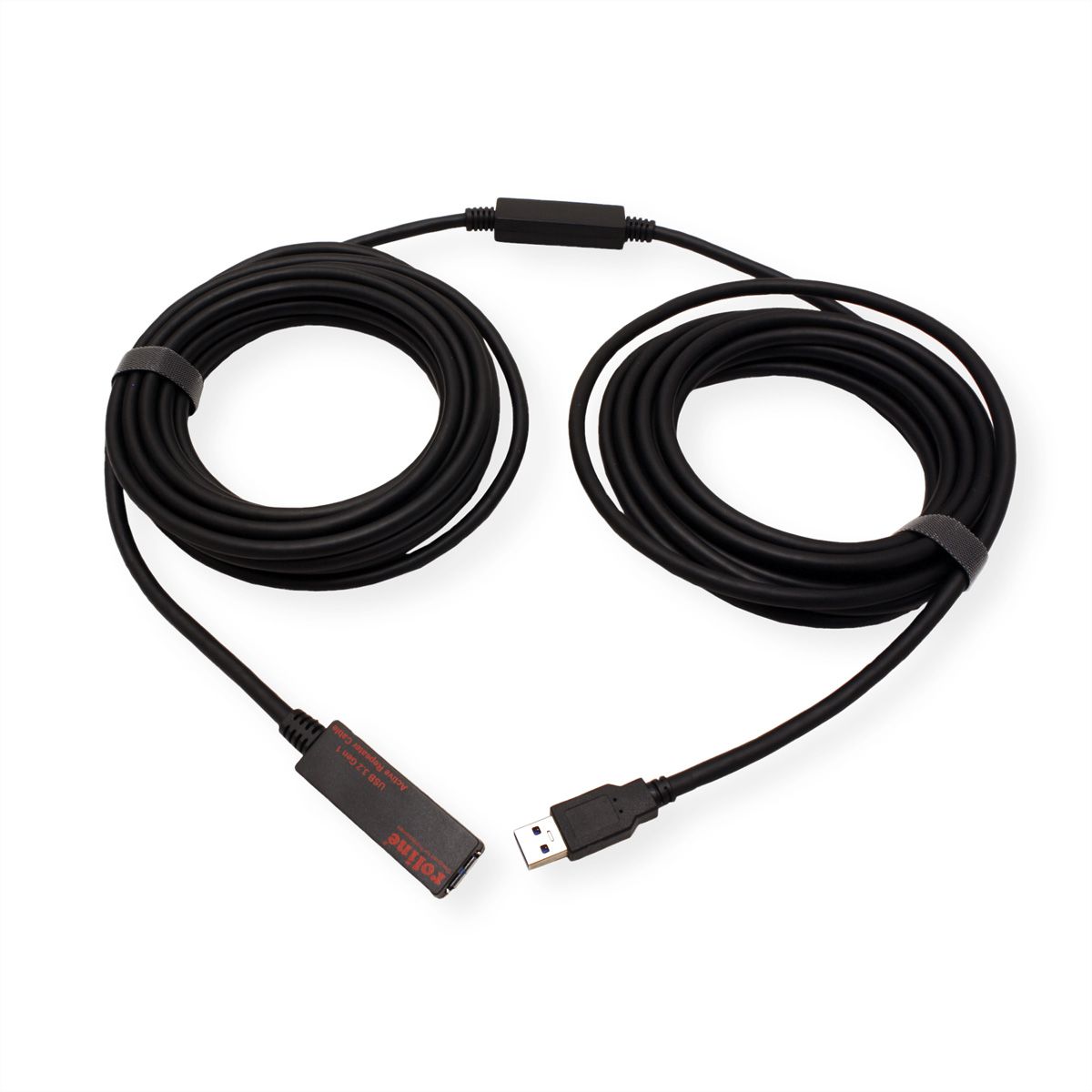 ROLINE USB 3.2 Gen 1 Aktives Repeater Kabel, schwarz, 10 m