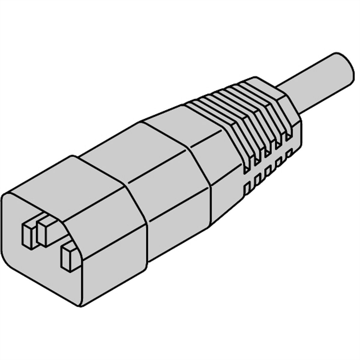 SCHROFF Netzanschlussleitung, IEC - KABEL IEC60320 C13-C14 0,5M