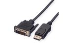 VALUE DisplayPort Kabel DP ST - DVI (24+1) ST, LSOH, schwarz, 1,5 m