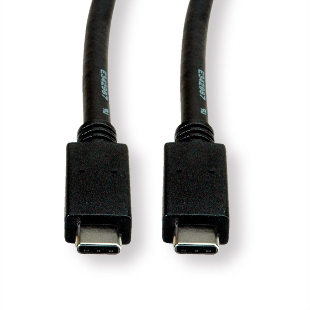 ROLINE USB 3.2 Gen 2 Kabel, USB C-C, ST/ST, 4K UHD-1, 10Gbit/s, Emark, 100W, schwarz, 2 m