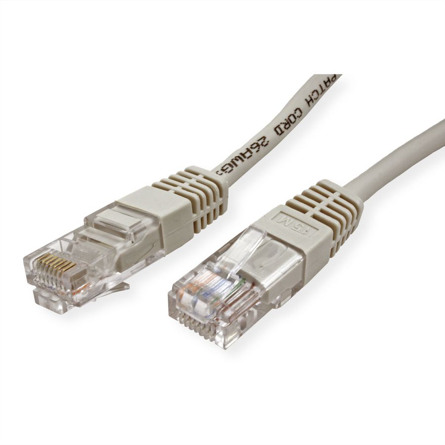 STANDARD UTP-Patchkabel konf. Cat.5e, beige, 3 m