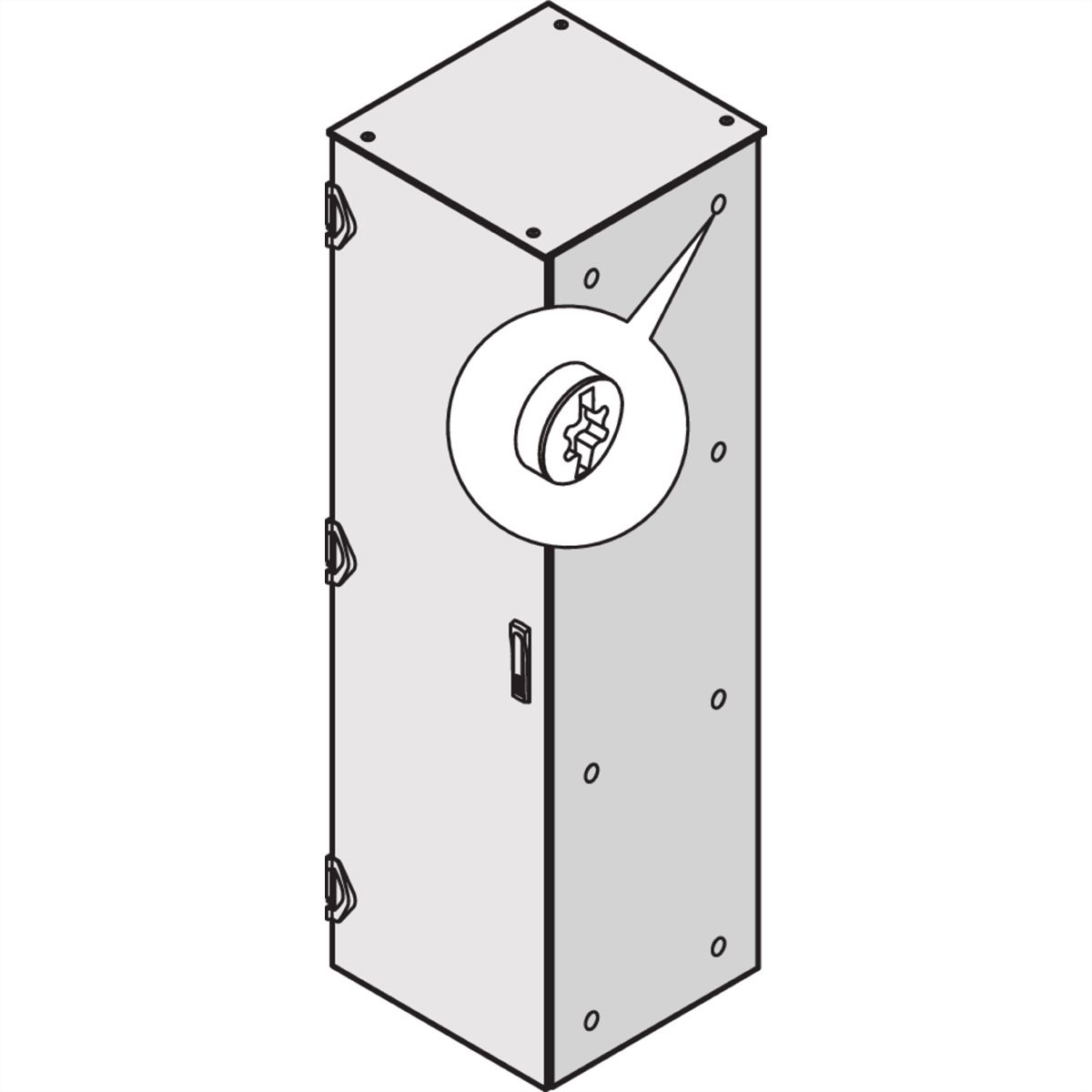 SCHROFF Seitenwand, geschraubt für IP55 - SWD 1800H 800T IP55 7021 2ST