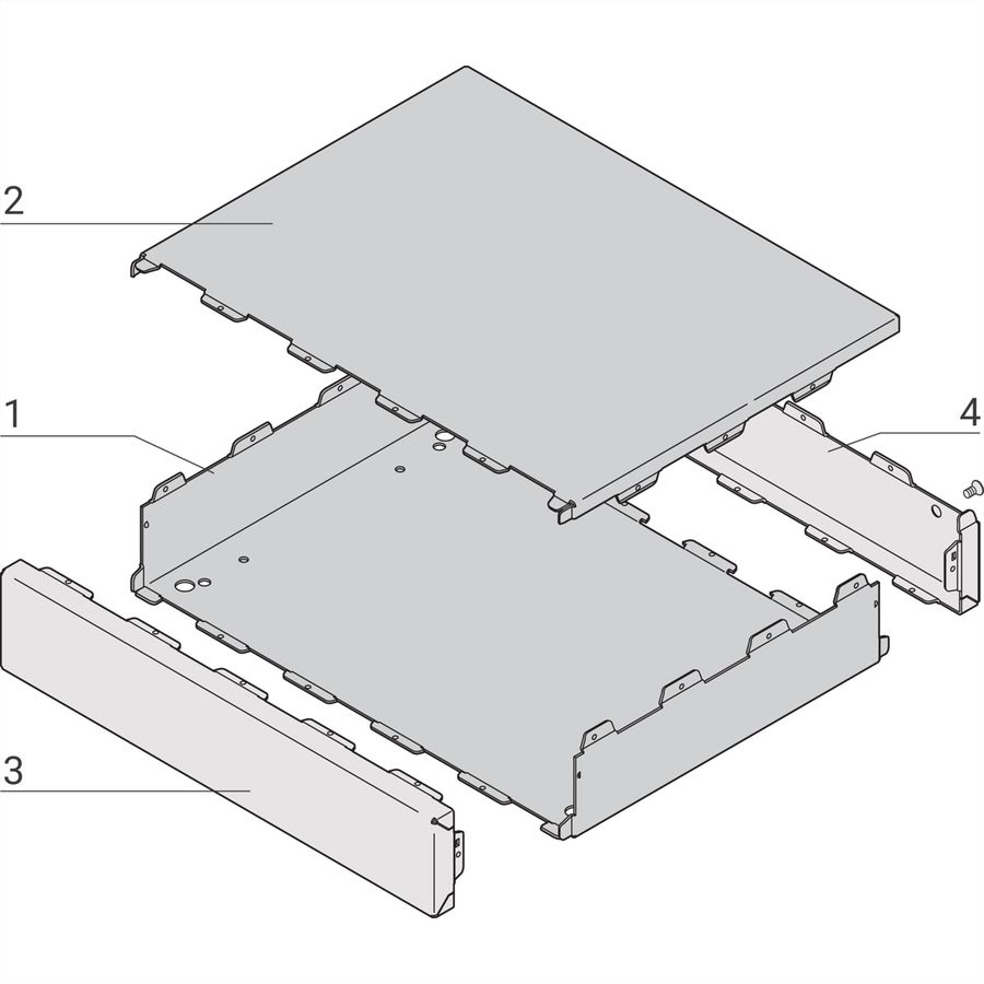 SCHROFF INTERSCALE M 44H 133B 177T, Modulares Tischgehäuse
