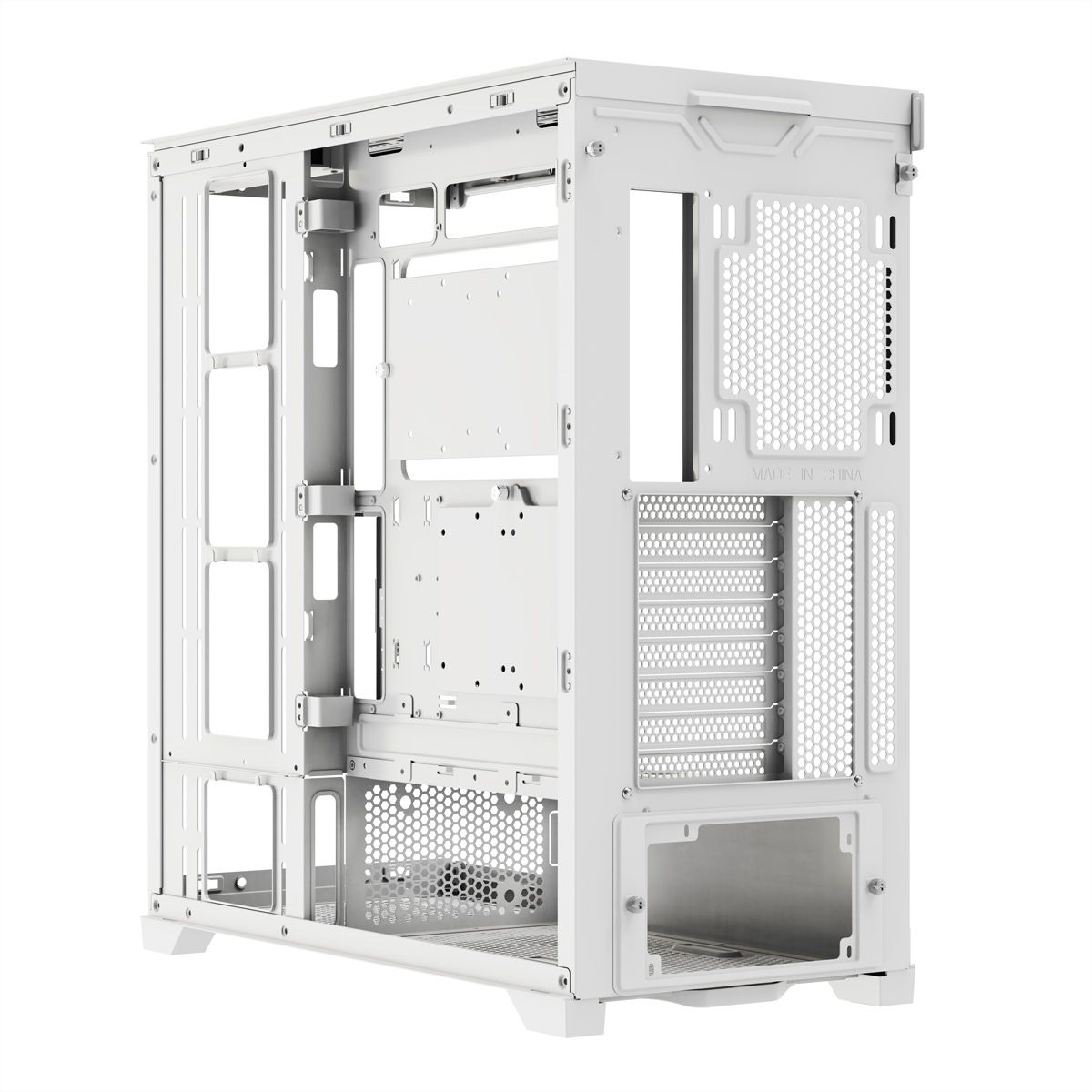 XILENCE Xilent Gleam X818.W.ARGB Gaming ATX PC-Gehäuse weiß, RGB ATX Midi Tower
