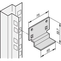 SCHROFF Kurzgleitschiene - KURZGLEITSCHIENEN-SET (2STK)