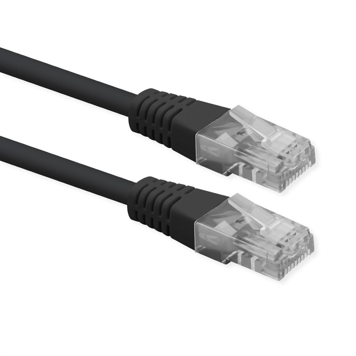 ROLINE Patchkabel Cat.6 (Class E), UTP, PoE, schwarz, 1,5 m
