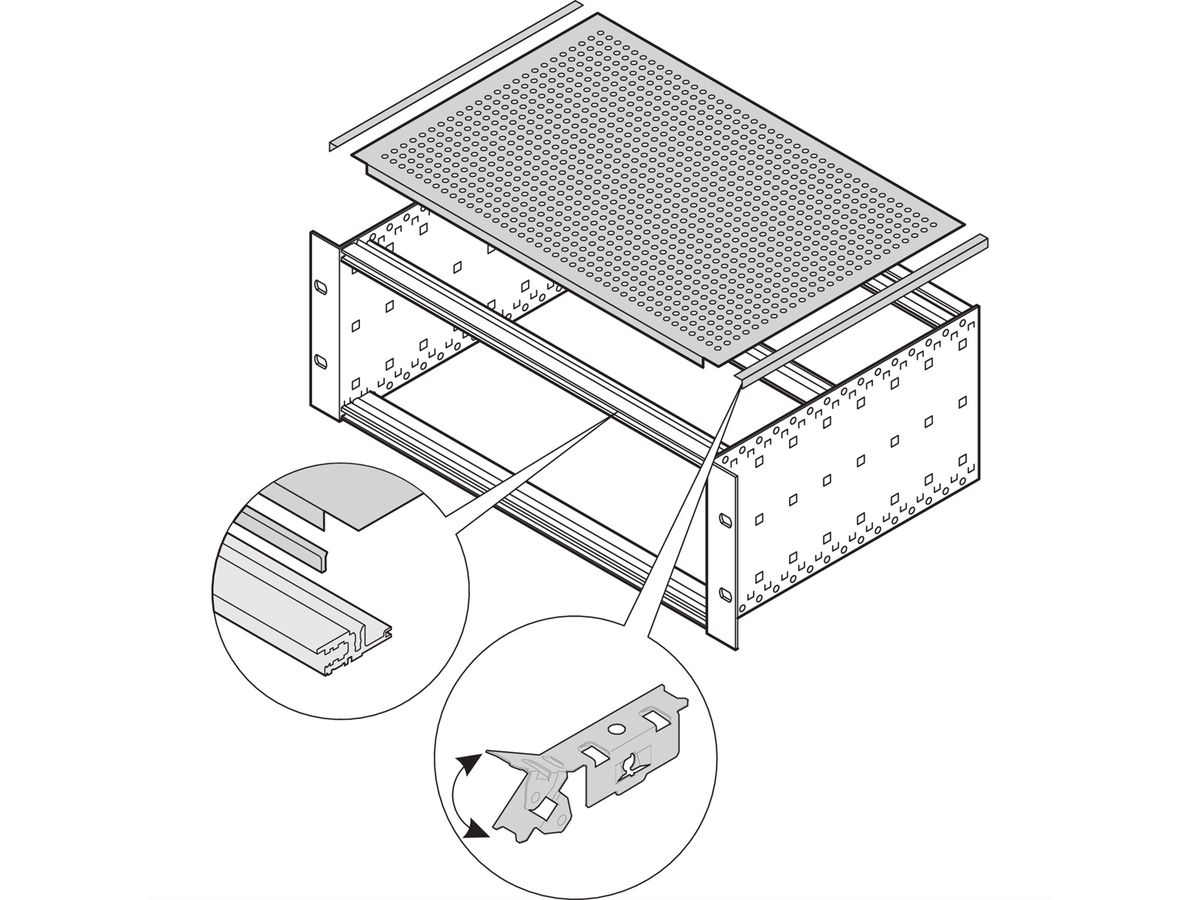 SCHROFF Abdeckblech, universal für spezielle Leiterkartentiefen - ABDECKBLECH EMC 63TE 295T 2ST