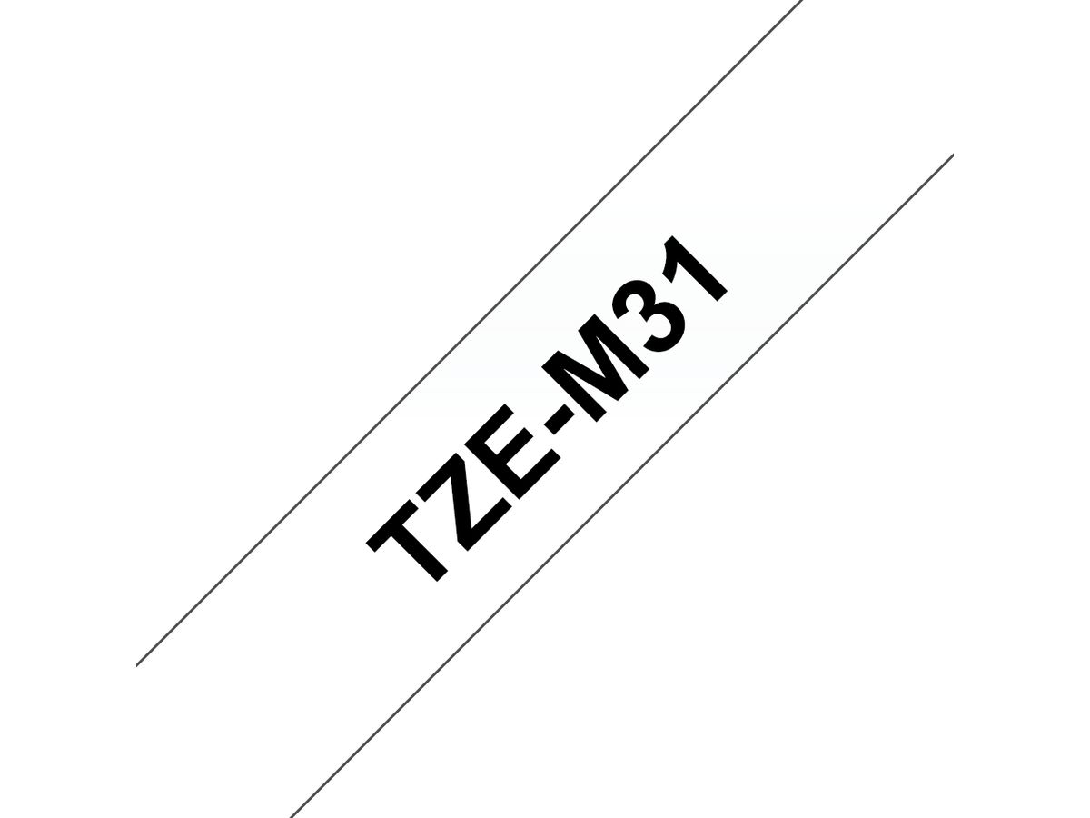 Brother TZe-M31 Schwarz auf transparent