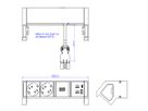 BACHMANN DESK2 2xSchutzkontakt USB A&C, USB Charger 22W 0,2m GST18 weiss