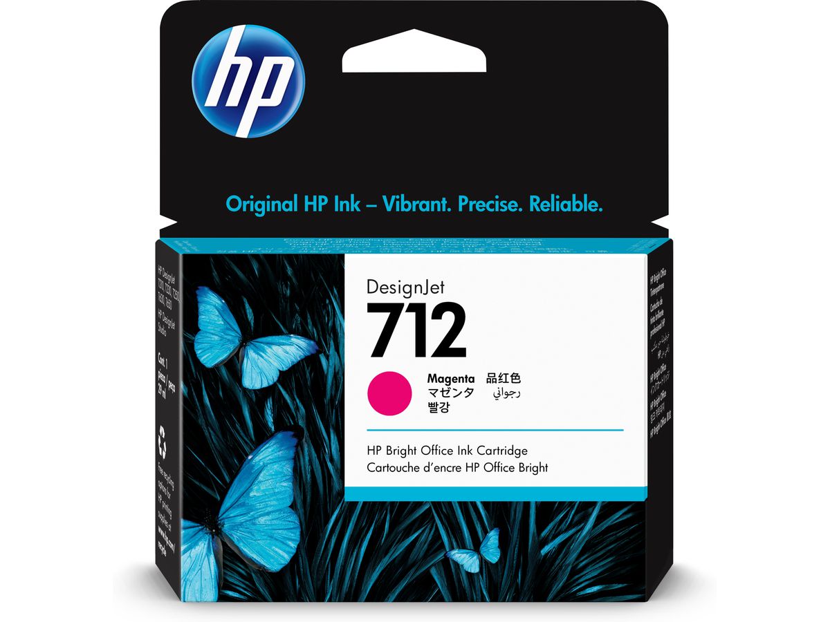 HP 712 Magenta DesignJet Druckerpatrone, 29 ml