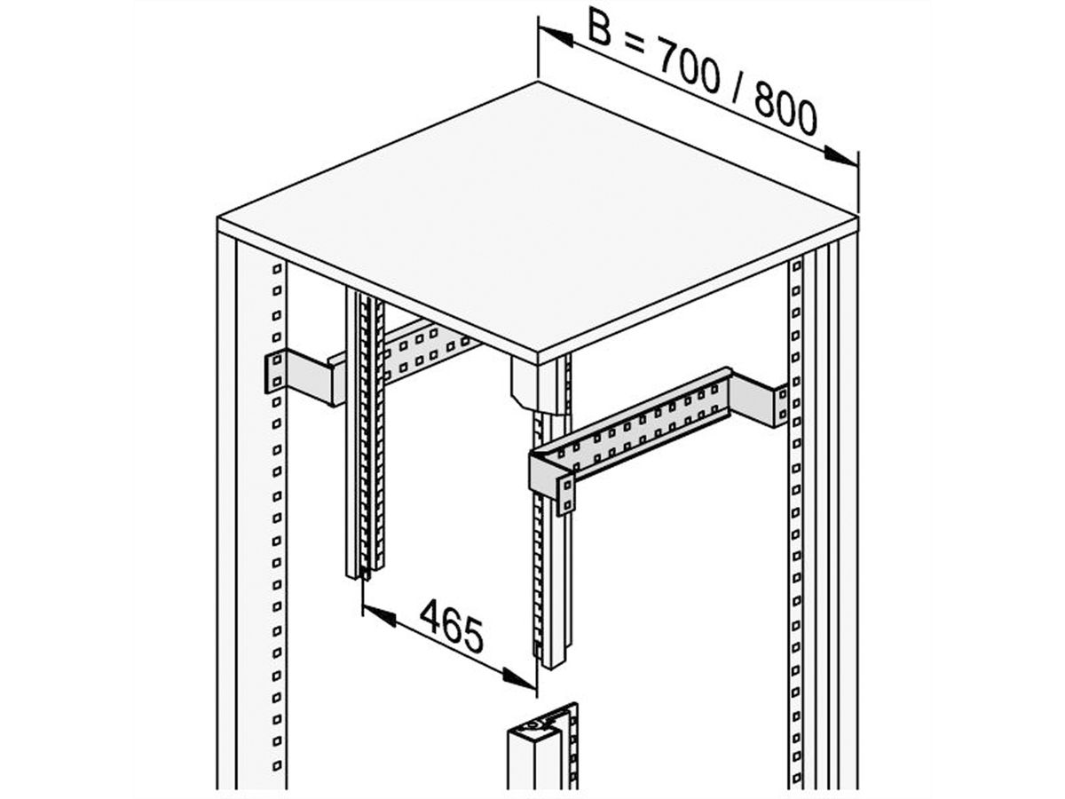 SCHROFF Reduziertiefenstrebe - RED.TIEF.STREBEN 800T 100RE.