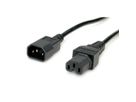VALUE Netzkabel IEC320/C14 Stecker - C15 Buchse, H05RN-F, schwarz, 3 m